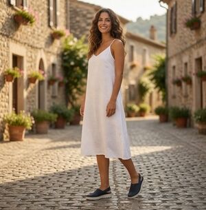 Easy Street SoFresh Navy Blue Comfort Slingback Flats Sneakers Womens Sz 6.5M